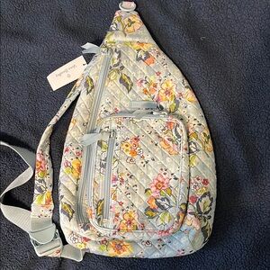 Vera Bradley Sling Floating Garden Quilted Floral Bag Crossbody